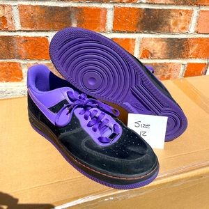 Black and Purple Air Force Ones
